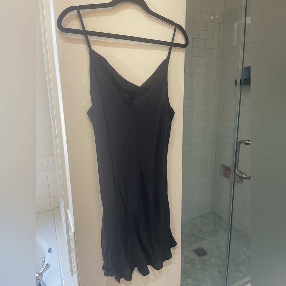 Black Silk Slip Dress